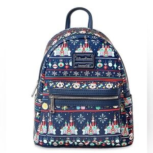 Disney Parks Loungefly Christmas Backpack Ugly Sweater 2020 NWT Holiday